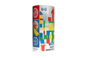 Bouw-/constructiekits - Heros Bouwblokken – Gekleurde houten blokken, 50 stuks - HE0003
