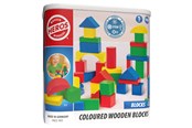 Bouw-/constructiekits - Heros Bouwblokken – Gekleurde houten blokken, 100 stuks - HE0005