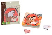 Houten speelgoed - Jouéco Farm puzzle with layers - 263-80159