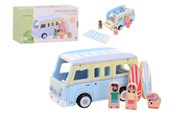 Houten speelgoed - Jouéco Retro beach van with accessories - 263-80154