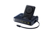 Mobiel - Adapters & Opladers - Baseus Nomos NH21 Qi2 160W 4-in-1 Wireless Charging Station with Retractable Cable - Black - E0121700