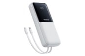 Powerbank - Baseus Lipow 20000mAh 22.5W Powerbank with two built-in cables with additional Simple USB-A - USB-C 3A 20cm cable - white Powerbank - Wit - 20000 mAh - P10079102213-00