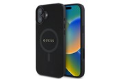Mobiel - Covers & Cases - GUESS Saffiano Classic Logo MagSafe case for iPhone 16 - black - 3666339342401