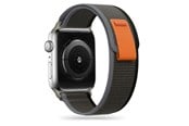 Smartwatch - Accessoires - Tech-Protect Nylon Strap for Apple Watch 4 / 5 / 6 / 7 / 8 / 9 / SE / Ultra 1 / 2 (42/44/45/49 mm) - Black & Orange - 9490713929742