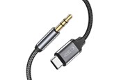 USB-kabel - Tech-Protect UltraBoost Audio USB-C / Mini Jack Cable 3.5mm 1m - Black - 9490713929070