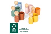 Speelgoed voor baby's - Small Foot - Wooden Montessori Sorting Cup with Figures - 12813