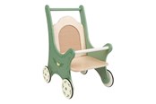 Pop, teddybeer en materiaal - Classic World Vintage Wooden Doll's Pram - 50632