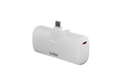 Powerbank - SBS EcoPower 5000 mAh 10W Powerbank with Built-in USB-C Port - White Powerbank - Wit - 5000 mAh - TEBB5000PLUGWGRS