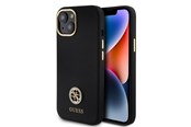 Mobiel - Covers & Cases - GUESS Silicone Logo Strass 4G Case for iPhone 15 - Black - 3666339148485