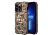 Mobiel - Covers & Cases - GUESS GUHCP15X4GMGBR iPhone 15 Pro Max 6.7" brown/brown hardcase 4G Big Metal Logo - 3666339171537