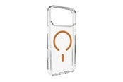 Mobiel - Covers & Cases - Puro Lite Mag TPU+PC Case Compatible with MagSafe for iPhone 17 Pro Max - Transparent with Orange Ring - PUIPC17P69LITEMORA