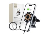 Mobiel - Adapters & Opladers - Tech-Protect MM15W-V5 Car Phone Holder with MagSafe 15W Inductive Charger for Air Vent - Black - 9490713934739