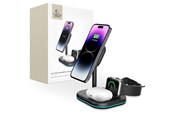 Mobiel - Adapters & Opladers - Tech-Protect QI15W-A27 3in1 Inductive Charger with MagSafe Stand for Smartphone / Apple Watch / AirPods - Black - 9490713934586
