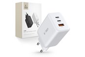 Mobiel - Adapters & Opladers - Tech-Protect C65W AC Charger 2x USB-C PD 65W / USB-A QC 3.0 - White - 9490713934517