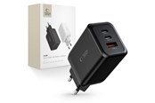 Mobiel - Adapters & Opladers - Tech-Protect C65W AC Charger 2x USB-C PD 65W / USB-A QC 3.0 - Black - 9490713934524