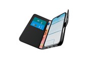 Mobiel - Covers & Cases - Puro Wallet Stand case for iPhone 17 made of faux-leather with a flap wallet and stand function - black - PUIPC1763BOOKC8BLK