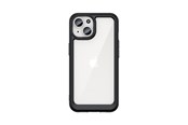 Mobiel - Covers & Cases - Hurtel Reinforced Case with Flexible Frame for iPhone 15 Plus Outer Space - Black - 9145576279618