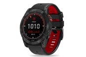 Smartwatch - Accessoires - Tech-Protect IconBand Pro Strap for Garmin Fenix 3 / 5X / 3HR / 5X Plus / 6X / 6X Pro / 7X - Black & Red - 9319456605082