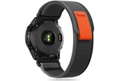 Smartwatch - Accessoires - Tech-Protect Nylon Strap for Garmin Fenix 3 / 5X / 3HR / 5X Plus / 6X / 6X Pro / 7X - Black & Orange - 9319456606805