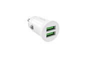 Mobiel - Adapters & Opladers - Puro Pro Lite Car Charger 2x USB-A 10W - White - PUMCHUSB2A10WWHI