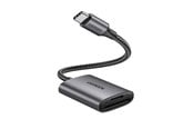 Geheugenkaart - adapter en kaartlezer - UGREEN CM401 USB C 5Gb/s SD/TF Card Reader - Gray - 6957303888887