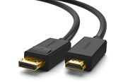 Beelscherm- en tv-kabel - UGREEN unidirectional DisplayPort to HDMI Cable 4K 30Hz 32 AWG 1.5m Black (DP101 10239) - 10239-ugreen