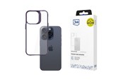 Mobiel - Covers & Cases - 3mk Satin Armor Case+ Purple for Apple iPhone 15 Pro Max - Transparent - 5903108592819