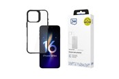 Mobiel - Covers & Cases - 3mk Satin Armor Case+ for iPhone 16 Pro Max - Transparent with Black Frame - 5903108586566