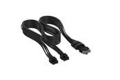 Voedingskabel (intern) - Corsair Elite Premium Individually Sleeved 2x 8-Pin to PCIe 12V-2x6 600W (Type 5) - Zwart - CP-8920427