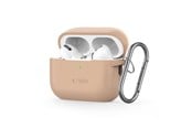 Mobiel - Covers & Cases - Tech-Protect Silicone Hook Case for Apple AirPods Pro 1/2 - Beige - 5906302313280