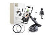 Mobiel - Adapters & Opladers - Tech-Protect Car Mount with 15W  MM15W-V6 Charger with MagSafe for Dashboard and Air Vent - Black - 5906302313372