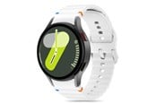 Smartwatch - Accessoires - Tech-Protect Silicone Sport Strap for Samsung Galaxy Watch 4 / 5 / 5 Pro / 6 / 7 / FE - White - 5906302313396