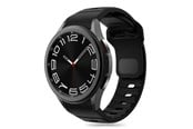 Smartwatch - Accessoires - Tech-Protect Silicone Line Strap for Samsung Galaxy Watch 4 / 5 / 5 Pro / 6 / 7 / FE - Black - 5906302313600
