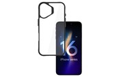 Mobiel - Covers & Cases - 3mk Satin Armor Case+ for iPhone 16 Plus - Transparent with Black Frame - 5903108586542