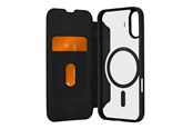 Mobiel - Covers & Cases - Puro Book Mag MagSafe Leather Case with Flap and Card Slot for iPhone 16 Plus - Black - PUIPC1667BKMAGBLK