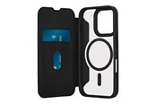 Mobiel - Covers & Cases - Puro Book Mag MagSafe Leather Case with Flap and Card Slot for iPhone 16 Pro - Black - PUIPC16P61BKMAGBLK