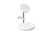 Mobiel - Adapters & Opladers - Puro Mag Station 3-in-1 Inductive Charger with Stand - White - PUFCCSQIMAG2WHI