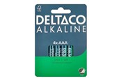Batterij - Deltaco battery - 4 x AAA / LR03 - Alkaline - LR03-4B