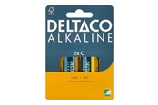 Batterij - Deltaco battery - 2 x LR14 / C type - Alkaline - LR14-2B