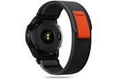 Smartwatch - Accessoires - Tech-Protect Nylon Strap for Garmin Fenix 5 / 6 / 6 Pro / 7 - Black & Orange - 9319456606751