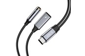 USB-kabel - Tech-Protect UltraBoost USB-C Cable (Male) PD 60W 6A / Mini Jack 3.5mm (Female) - USB-C (Female) - Black - 9319456607383