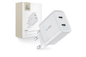 Mobiel - Adapters & Opladers - Tech-Protect C20W AC Charger 2x USB-C PD 20W - White - 9319456607093