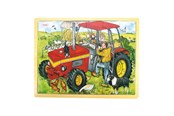 Puzzels - Bigjigs Wooden Tractor Jigsaw Puzzle - 20 pcs. Hout - BJ744