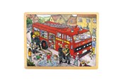 Puzzels - Bigjigs Wooden Jigsaw Puzzle Fire Truck - 24 pcs. Hout - BJ742