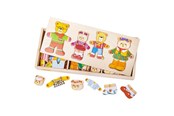 Puzzels - Bigjigs Wooden Dress-Up Puzzle Bear Family - 72 pieces. Hout - BJ766