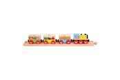 Houten speelgoed - Bigjigs Wooden Vegetable and Fruit Train - 6-piece. - BJT180