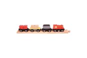 Houten speelgoed - Bigjigs Wooden Freight Train - 9-piece. - BJT182