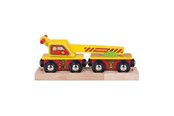 Houten speelgoed - Bigjigs Wooden Crane Wagon - 4-piece. - BJT416