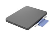 Toetsenbord - Logitech Rugged Folio - keyboard and folio case - QWERTZ - Swiss - graphite Input Device - Keyboard and folio case - Zwitsers - Grijs - 920-011202