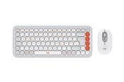 Toetsenbord - Logitech POP Icon Combo - Keyboard and mouse set - Duits - Wit - 920-013107